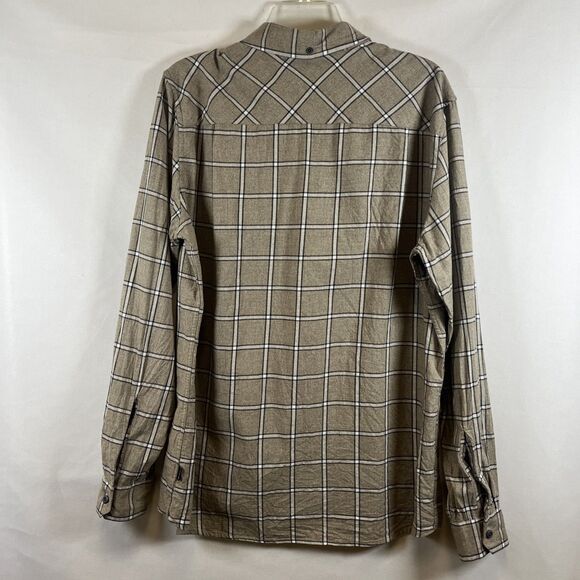 Hurley Men’s Casual Button Up Shirt Long Sleeve Plaid Classic Fit Neutral Size L - Picture 3 of 6